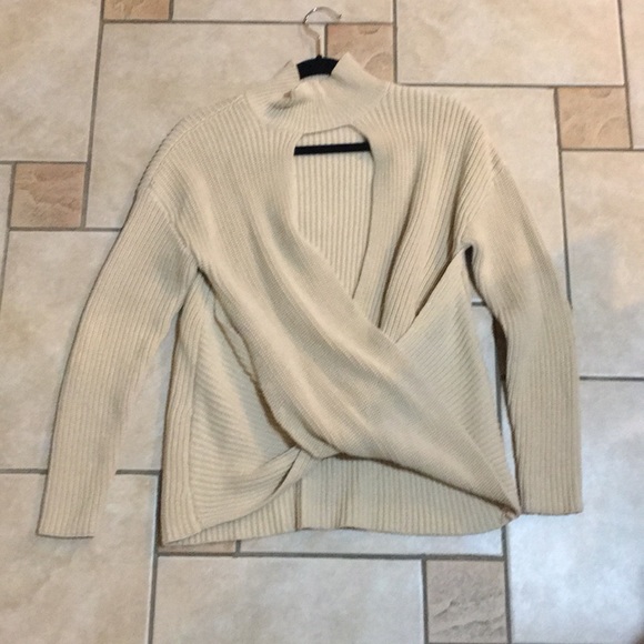 Open front wrap turtleneck - Picture 1 of 3